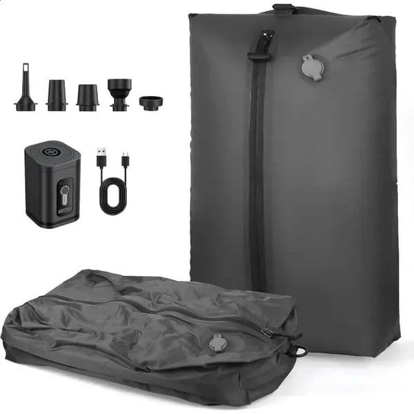 17L Vacuum Compression Bag with Air Pump Reusable Clothing Storage Travel Backpack Luggage 260319