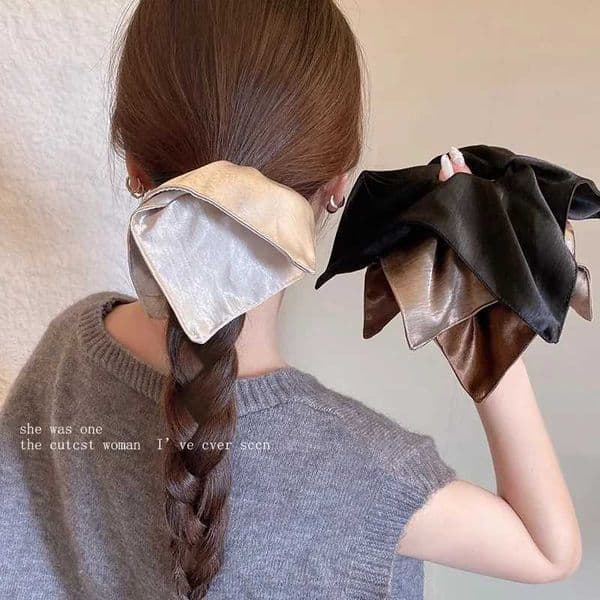 Solid Square Scrunchie For Women Girl Sweet Hair Ornament Ponytail Hair Tie Elastic Hair Band Rubber Band Fashion Hair Accessory H260319