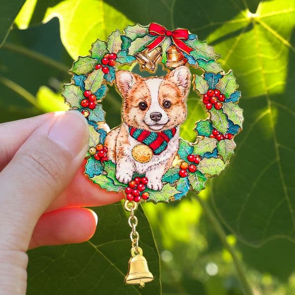 Bestseller Zoo Cute Cartoon Corgi and Holly Tree Original AR Animal Refrigerator Magnets Metal Souvenir Stickers ddmytues