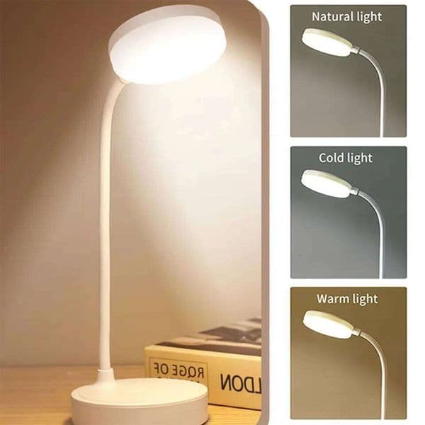 Portable LED Desk USB Plug in Table Light Support 3 Color Stepless Dimming Eye Protection Bedroom Bedside Lamp 26Y0319