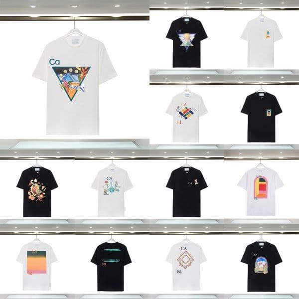 Men's T-shirts Trend Hip-hop Loose T-shirts Round Neck Letter Graphic Print Mens Womens Short sleeved Street Casual Sports T-shirts Size S-3XL