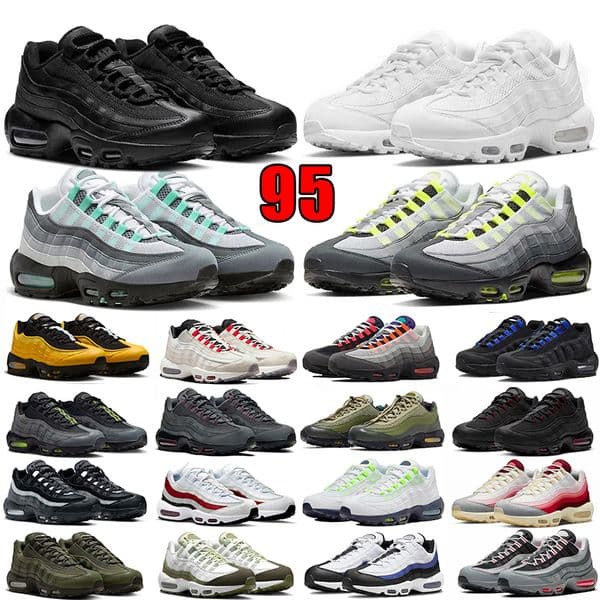 Free Shipping 95s Designer running shoes Men Women 95 Classic Triple Black White Yellow Pink Outdoor Mens Trainers Sneakers Casual size 40-46