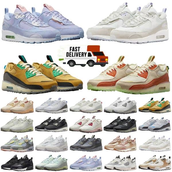 Designer Running Shoes Terrascape FUTURA 90S Sneakers Triple White Black UNC Mesh Leather Gum Surplus Safety Orange Grape Mens Womens Outdoors Sport 36-45