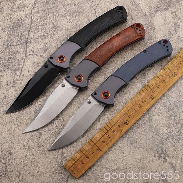 Outdoor Camping Tactical Survival15080 fixed blade knife Folding Pocket Knife Survival Tool Damascus Blade Sourwood pocket knife / G10 Handle couteau Hunting Kn