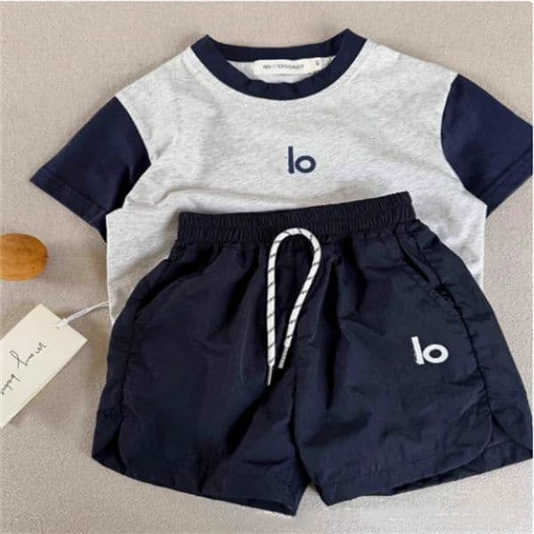 Luxury Kids Clothing Sets Designer Child Two Piece Set Printing T Shirt Top and Shorts Suits Outfits Cotton Baby Boys Girl Tracksuit Trendy Childrens Clothes