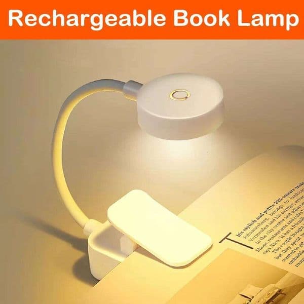 Folding Mini Clip Book Lamp USB Rechargeable LED Night Light 3 Modes Eye Protection Stepless Dimmable Flexible Bedroom Reading 26H0319