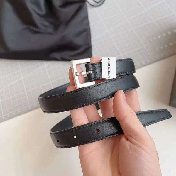 Versatile Genuine Leather Yang Forest Waist Belt Bronze Buckle Denim Jeans Dress Suit Pants 2.0cm Quality Craftsmanship 26W0319