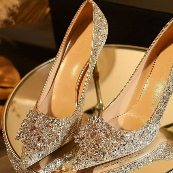 designer sandals Wedding Dual Use Xiuhe Bridal Crystal Shoes Champagne Colored High Heels Women Comfortable For The Feet With Rhinestones New Model