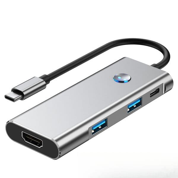 Docking Station USB 3.2 Hub With Power Supply Type C One Key Screen Mirroring Laptop 4K 60Hz