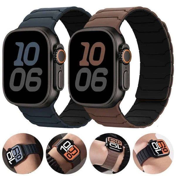 Strap For Watch ultra 2 Band 49mm 45mm 44mm 40mm 42mm 46mm 41mm 38mm Magnetic Silicone Bracelet IWatch Series 10 SE 9 8 7 26L0319
