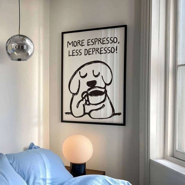 Retro More Espresso Less Depresso Wall Art Prints Canvas Painting Poster Picture For Living Bed Kids Room Home Decor 26Y0319