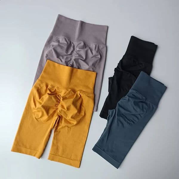 Women Yoga Shorts High Waist Sport Hip Push Up Soft Fitness Quick Dry Running Tummy Control Workout Gym 260319