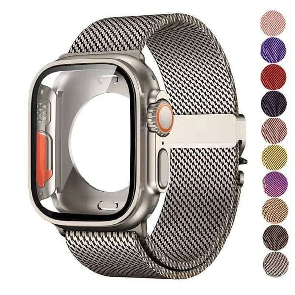 Milanese Loop+Case for Watch Band 46mm 45mm 44mm 42mm 41mm 40mm Upgrade Ultra 2 49mm Iwatch Series 10 9 8 7 6 SE 5 4 26L0319