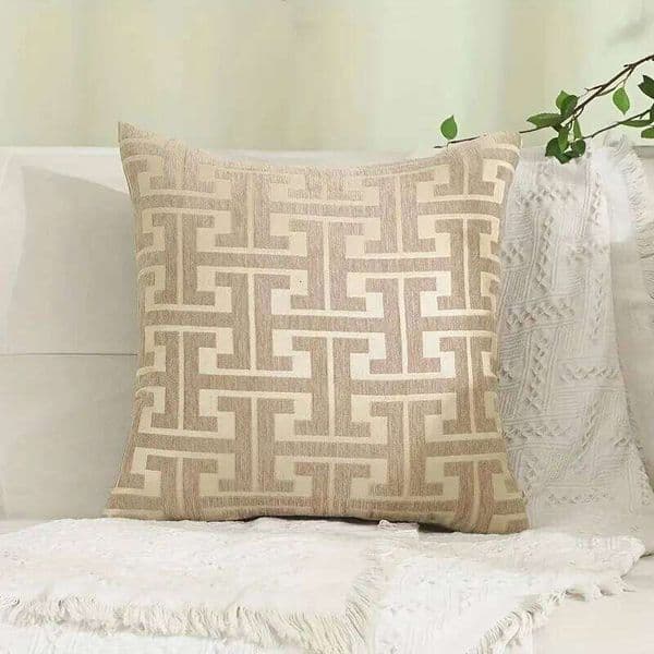 Pillow Case 100%Polyester 1 Piece of Geometric Patterned Chenille Jacquard Pillowcasecase for Spring, Summer, Autumn, and Winter Seasons 26Y0319