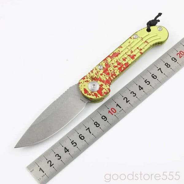 3 couteau Styles High Quality MIC 135-10OR LUDT Folding pocket knife Knife D2 Stonewash Blade Aluminum Alloy Handles fixed blade knife Outdoor Pocket Hunting ED