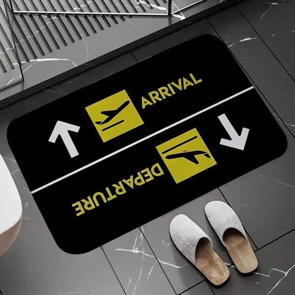 Non-slip Doormat Arrivals And Departures Long Corridor Carpet Entrance Door Mat Bath Kitchen Carpets Living Room Home Decor Mats 260318