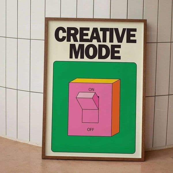 Creative Mode Print Colorful Poster Retro Pink Switch Wall Art Canvas Painting Trendy Decor Pictures For Living Room 26Y0319
