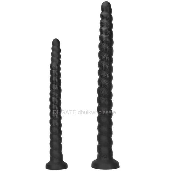 Anal Plug Extra Large Beaded Design Male Wearable Anal Strip Super Long Fisting Dildo Silicone Simulated Penis for Adult Sex Toy 202714CZ