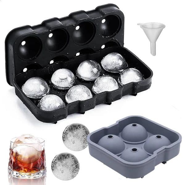 Large Sphere Ice Cube Molds 48 Grid Whiskey Mold Leakfree Round Easy Fill Release Ball Maker Tools 260312