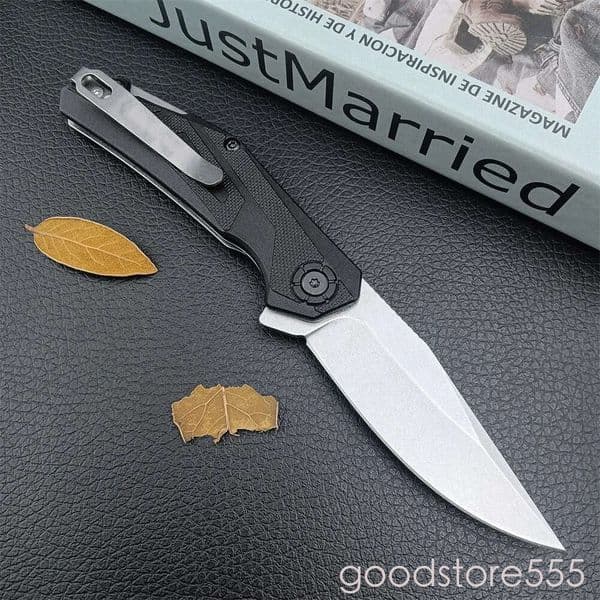 KS 1730 &1370Folding Knife 440C Blade Gary Titanium pocket knife Handle Edc Outdoor fixed blade knife Hunting couteau Survival Pocket Knife Multi Combat Tool