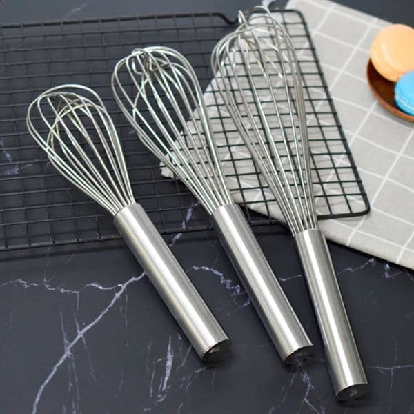 8-24 Inch Hand Agitator Thickened 16 lines Stainless Steel Egg Beater Hand Whisk Mixer Baking Kitchen Tools 260318