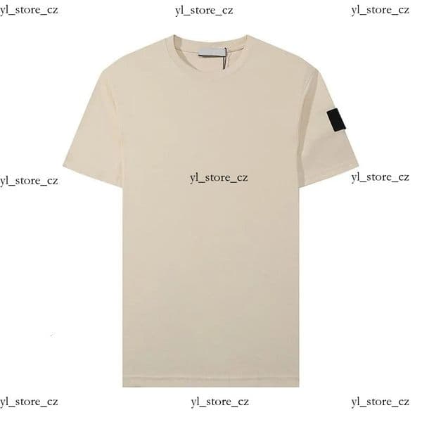 Stone Shirt Topstoney Stones Iisland Badge Breathable Comfortable Streetwear Men Tops Stone Tee Men's Designer Shorts Luxury Topstoney Embroidery Logo Shirt 44d