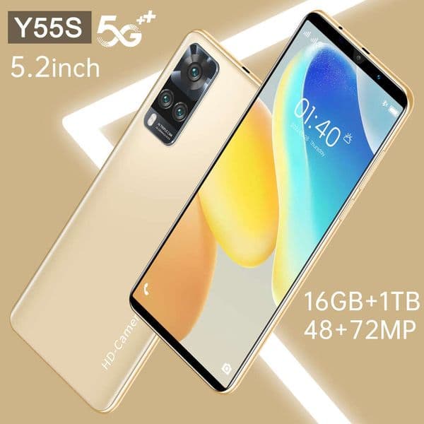 New July Model Y55s Cross-Border 5.2Inch Smart 5G 16+1T In Stock