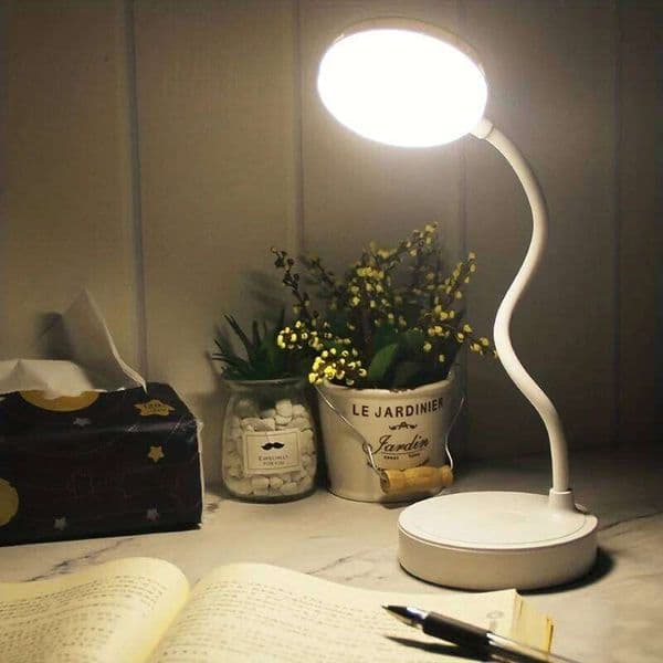 Table USB Rechargeable Desk Bed Reading Book Night LED Eye Protection Light Foldable for Study Office Work Lamp 26Y0319
