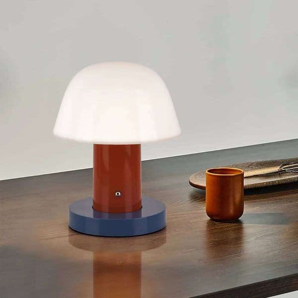 Mushroom table lamp bedroom bedside ambient LED touch switch USB charging restaurant coffee room decorative light 26W0319