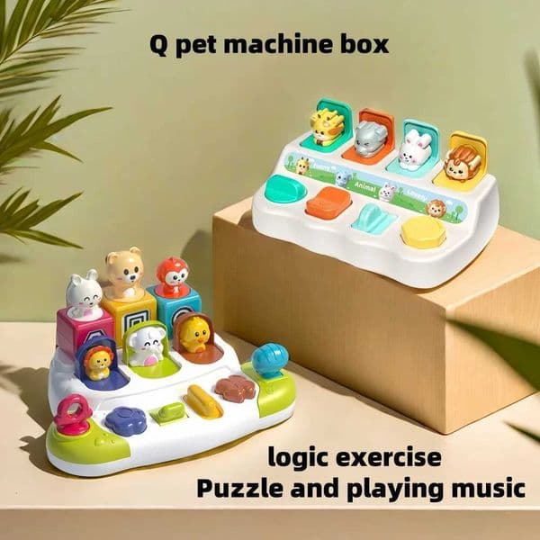 toddler toysbaby toyQ pet machine boxEarly education puzzle and cognitive training babys finger flexibility machine box toy Y260319