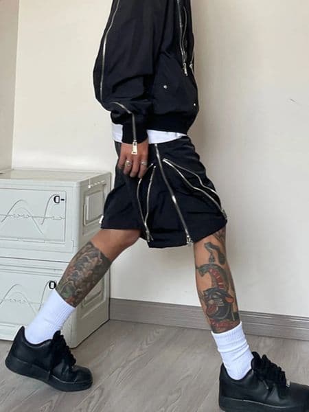 American style high street wind assault shorts men MultiZipper n Harajuku casual tooling outdoor fivepoint pants summer 260319