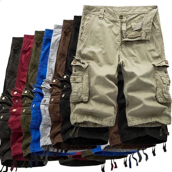 Cotton Cargo Shorts Men Summer Men Army Military Tactical Homme Shorts Male Casual Streetwear Multi-Pocket Cargo Shorts 260318