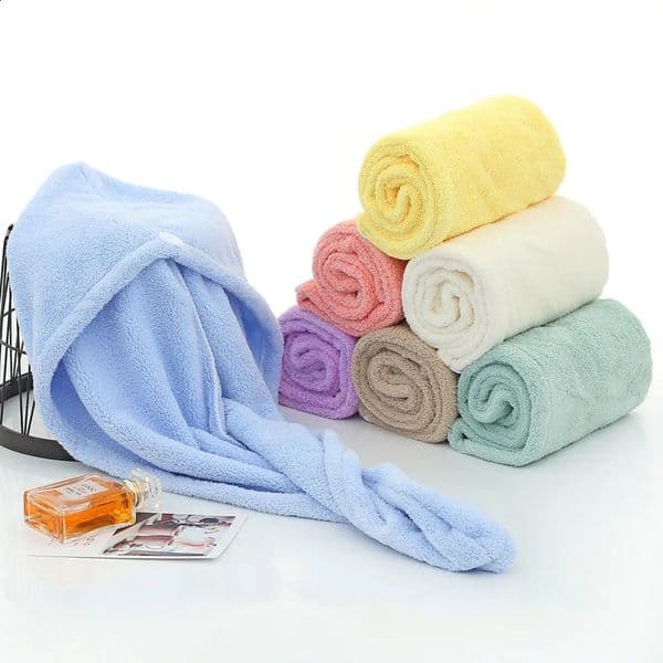 1pc Microfiber Hair Towel Magic Quickly Dry Hair Hat Bathroom Women Wrap Head Super Absorption Water Bath Hat 260318BJ