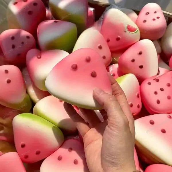 2026 New Anti Stress Watermelon Soft Ice Skin Slow Rebound Decompression Squishy Stress Reliever Squeeze Toy Toys