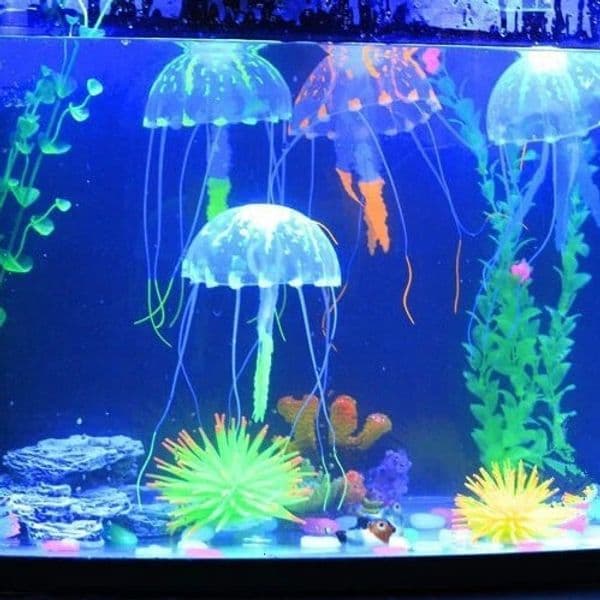 Fish Tank Artificial Aquarium Decorations Fluorescent Artificial Jellyfish For Goldfish Tanks And Aquarium Landscaping