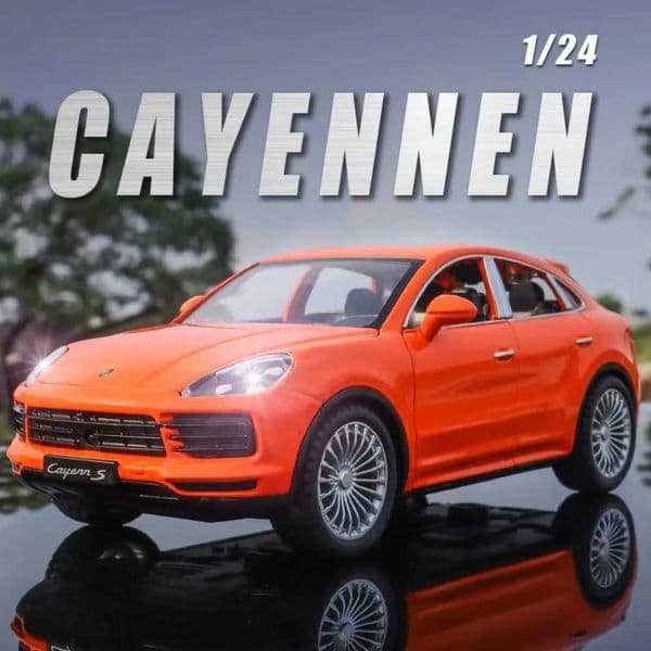 Scale 124 Cayenne S SUV Car Model Toy Alloy Diecast Doors Opened Simulation Sound Light Vehicle Models Childrens Birthday Gift C260326