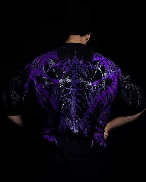 Lonely Shadow Gothic Streetwear T-Shirt Men Women Oversized Cotton Tee Skeleton Art Grunge Dark Edge Fashion Tee 260318
