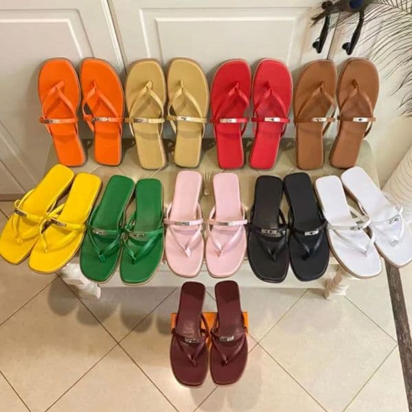 Miss Sandal designer sandals luxury womens sandals leather large bottom flat bottom palladium plated buckle sandals with classic sign sandals on the upper surface