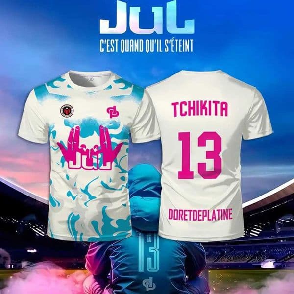 Fren Rap TIKITA Maillot JUL T-shirt Juldtp DORETDEPLATINE Printed Pattern Fitness Sportswear Breathable Comfortable Tops J260318