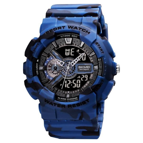 2026 3 20 Moment Beauty Cross-Border Men's Multifunctional Glow-in-the-Dark Waterproof Student Watch Dual Movement Universal Electronic Watch