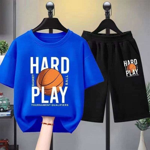 Summer Baby Boy Clothes Set Children Basketball Printed T-Shirts And Shorts 2 Pieces Suit Kid Fashion Top Bottom Tracksuits S260318