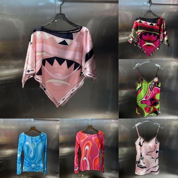 Luxury Printed Cape Top Women Summer Sexy Mesh T Shirt Jeans Designer Color Blocked Vest Tops Birthday Dinner Party Charming Shirts