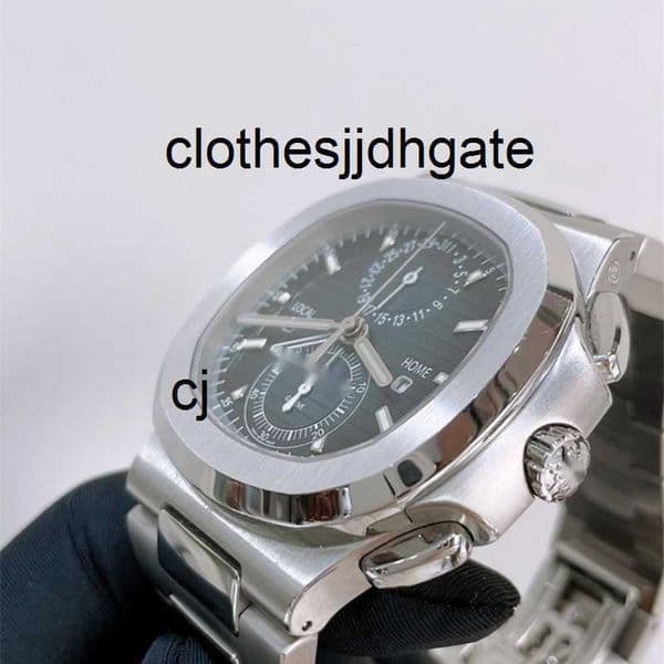 Men Desigenr Watches 5990a Stainless Steel 40mm Blue Dial Chronograph Automatic Mechanical Mens Watch cjgood 100O
