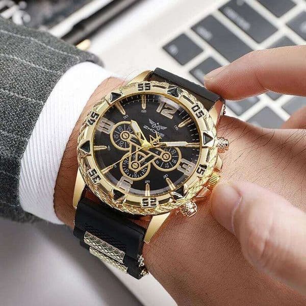 Fashion Men's Silicone Band Big Dial Male Quartz Watches Sports Watch