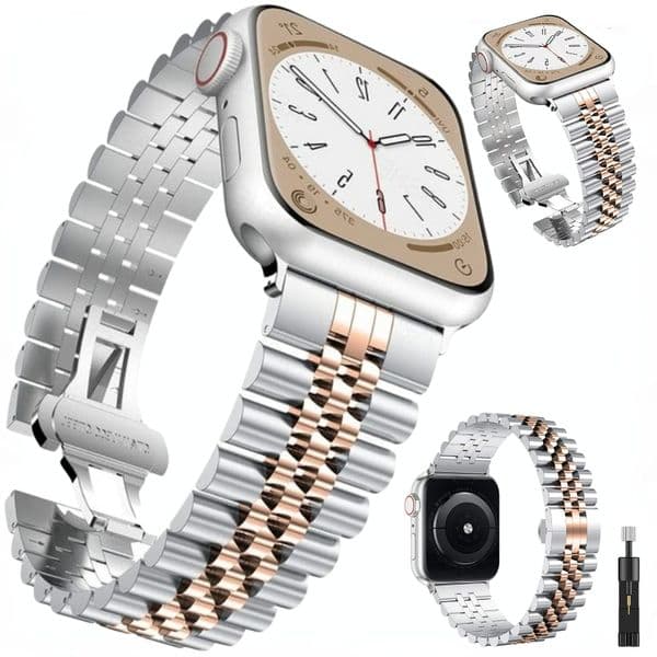 Stainless Steel Strap for Apple Watch Band 45mm 41mm Ultra 49mm 44mm 40mm 46mm 42 38mm Metal band iWatch Series 11 10 9 8 7 SE 6