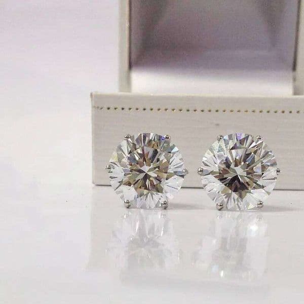 Huitan Simple Stud 3-10MM Cubic Zirconia Crystal Daily Wear Versatile Earrings for Women Men Timeless Style Jewelry Hot S260319