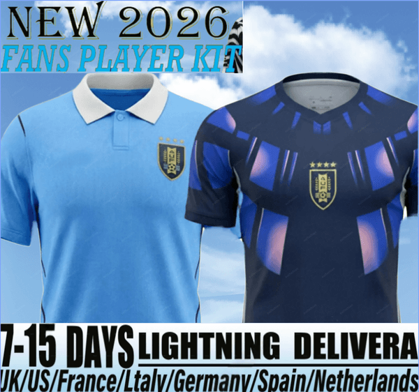 2026 uruguay Jersey Valverde F.Vinas SUAREZ D.Nunez R.Aguirre de Arrascaeta Soccer Jersey F.Pellistri R.Bentancur Football Shirt Uruguay jersey 2026 world cup kids kit