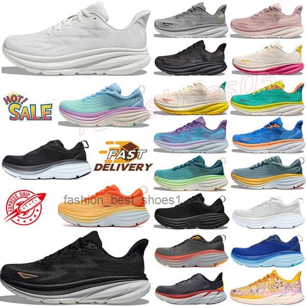 10 Hokatrainer Womens Mens Designer Running Shoes For Men Women Sneakers Clifton 9 Bondi 8 Rocket One Pink Triple Black White Grey Outdoor Trainers Sneakers