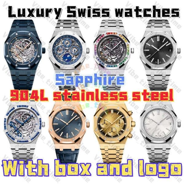 AAA Audemare Pegeut Top Quality Automatic Mechanical Watch Designer Audermars Pigeut Watch Mens Women Stainless Steel Sapphire Calendar Dial Audemare Pegeut