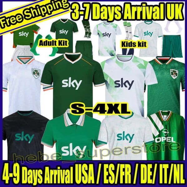 2026 Ireland Home Green Soccer Jerseys Kit DOHERTY DUFFY St.Patrick's Day 25 26 27 White Tops Tee Egan BRADY KEANE Hendrick McClean Football Shirt Men Kids Retro 9